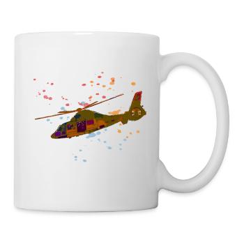 Colorful Helicopter Splatter Design - Mug - white - Right
