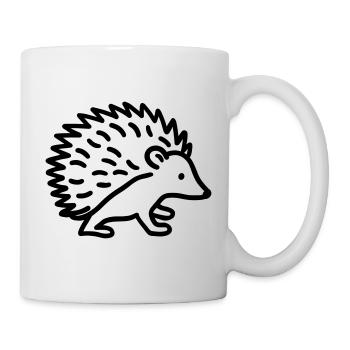 Stachelschwein - Tasse - Weiß - Rechts
