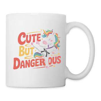 Niedlich doch gefährlich Einhorn Karate - Mug - white - Right