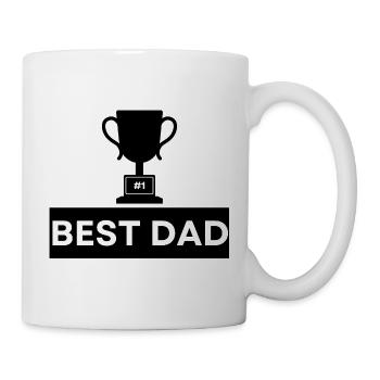 Nummer 1 Beste Papa Bold Typografie - Tasse - Weiß - Rechts