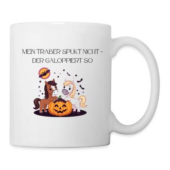 Halloween Trotter Chevaux Dire Citation - Mug blanc - blanc - Droite