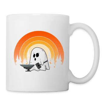 Schmied Geist Halloween Spuk Schmiede Geist - Tasse - Weiß - Rechts