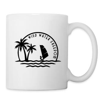 Windsurflogo rund - Tasse - Weiß - Rechts