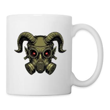 Diabolique Démon Masque Halloween Effrayant Gothique - Mug blanc - blanc - Droite