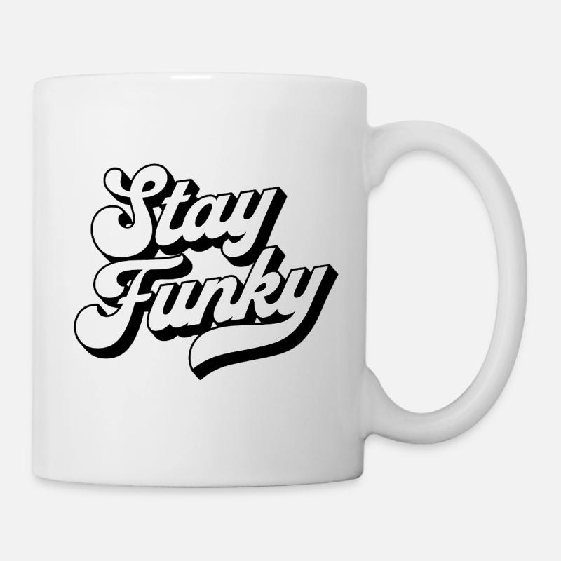STAY FUNKY Rétro Vintage Années 70 Disco - Mug blanc - blanc