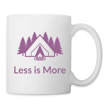 Less is more – Camping Forest minimaliste - Mug blanc - blanc - Droite
