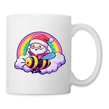 Biene Weihnachtsmann Weihnachten - Tasse - Weiß - Rechts