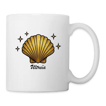Jakobsmuscheln auf dem Jakobsweg - Tasse - Weiß - Rechts
