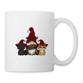 Katzen Wichtel  - Tasse - Weiß - Rechts