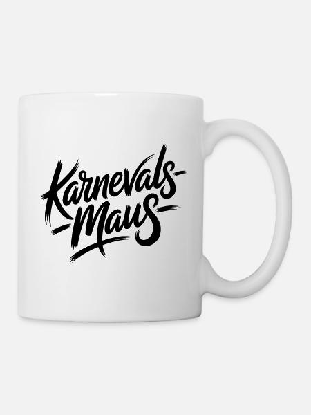 Karnevalsmaus Karneval Köln Kölner Karnevals Maus - Tasse - Weiß