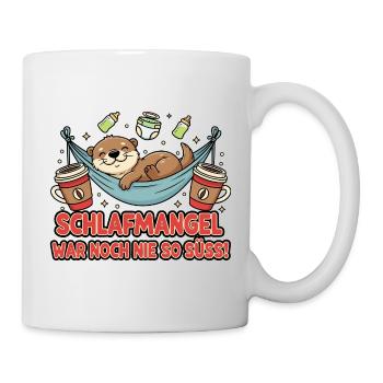 Sleeping angel otter in hammock - Mug - white - Right