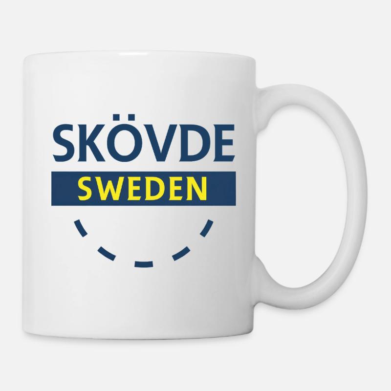 Skövde Sweden Sign Design - Mug - white