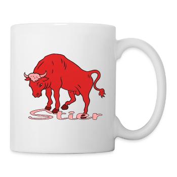 Stier Sternzeichen - Tasse - Weiß - Rechts