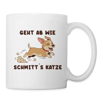Flinker Corgi Sprint Spruch - Tasse - Weiß - Rechts
