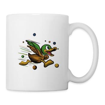 Sprintente im Farbrausch - Tasse - Weiß - Rechts