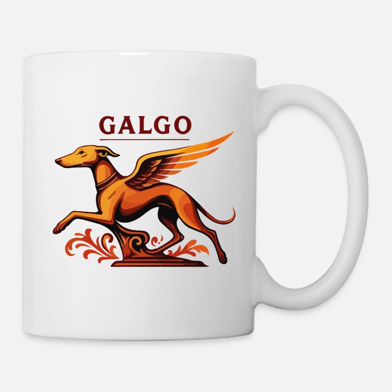 Galgo Hood Ornament - Mug - white