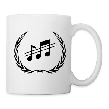 Musik Noten Kranz - Tasse - Weiß - Rechts