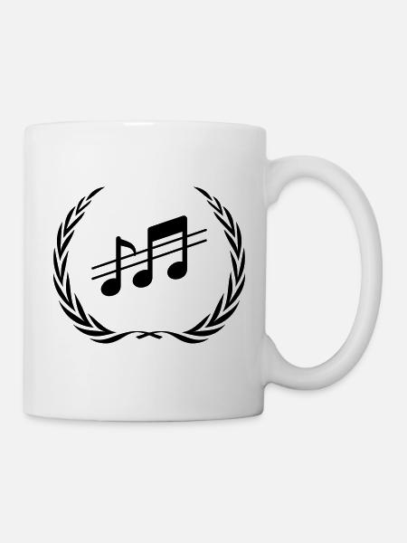 Music Notes Wreath - Mug - white