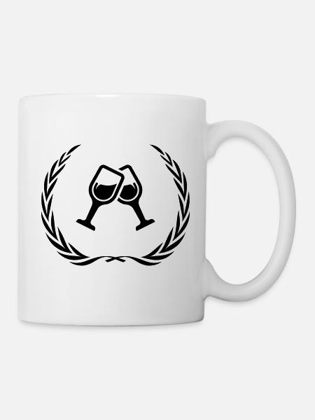Wein Gläser Kranz - Tasse - Weiß