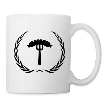 Sausage, fork, sausage - Mug - white - Right