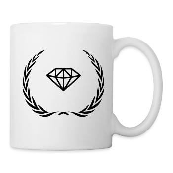 Diamant Symbol Kranz - Tasse - Weiß - Rechts