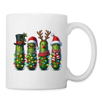 Cucumbers Christmas Squad Lights - Mug - white - Right