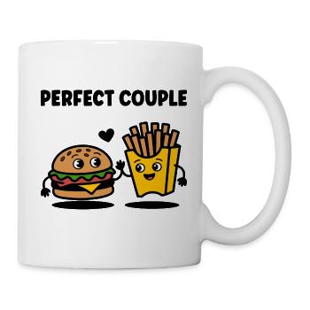 Burger and Fries Best Friends Forever - Tasse - Weiß - Rechts