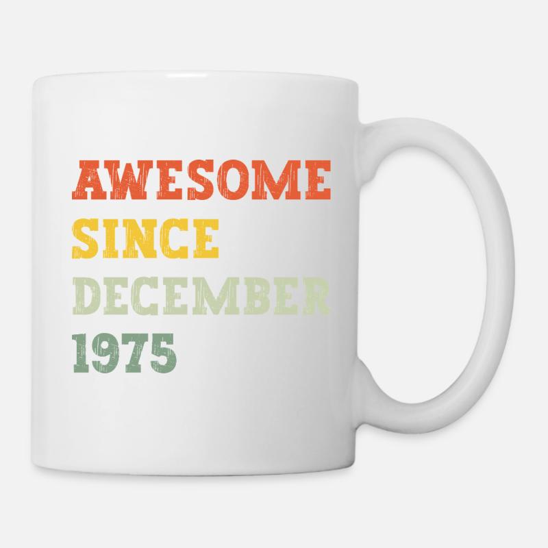 1975 Dezember Geburtstagsgeschenk - Tasse - Weiß
