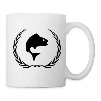 Couronne de symbole de poisson - Mug blanc - blanc - Droite