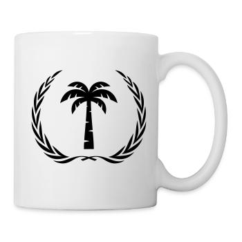 Couronne de symbole de palmier - Mug blanc - blanc - Droite