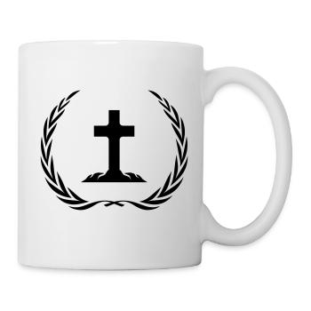 Cross Symbol Wreath - Mug - white - Right