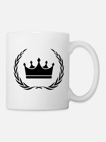 Krone Symbol Kranz - Tasse - Weiß