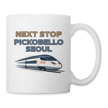 Next Stop Pickobello Seoul – Korean Train Vibes - Mug - white - Right