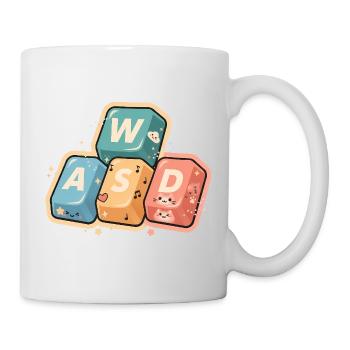 Kawaii WASD Gaming Gamer Cute Cute Gift - Mug - white - Right