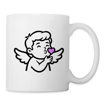 Ange Cupidon mignon | Amour et Saint-Valentin - Mug blanc - blanc - Droite