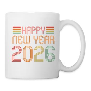 Vintage Bonne Année 2026 - Mug blanc - blanc - Droite