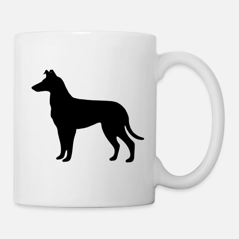 Collie_Schwarz - Mug blanc - blanc