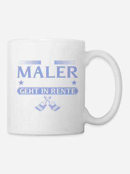 Rentner Maler Legende in Rente - Tasse - Weiß