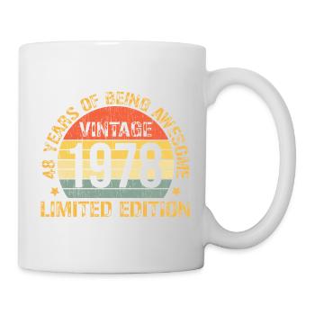 Vintage 1978 Limited Edition Geschenke zum 48. Geburtstag - Tasse - Weiß - Rechts