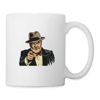 Vintage-Gangster Zeigefinger (I want you!) - Tasse - Weiß - Rechts
