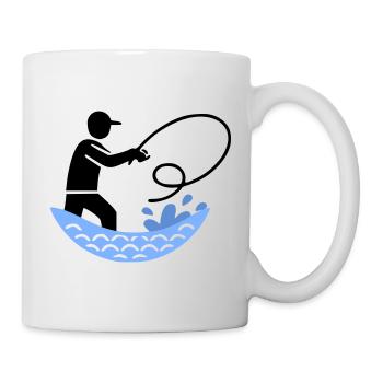 Pêche et pêche | Petri Heil Hobby Logo - Mug blanc - blanc - Droite