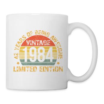 42nd Birthday Man Woman 42 Years 1984 Birthday - Mug - white - Right