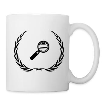 Magnifying Glass Symbol Wreath - Mug - white - Right