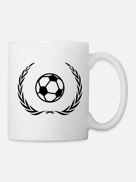 Fussball Symbol Kranz - Tasse - Weiß