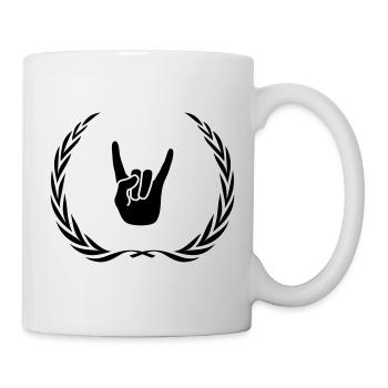 Party Hand Symbol Wreath - Mug - white - Right