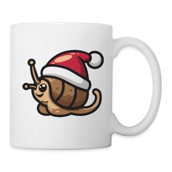 Schnecke Weihnachten - Tasse - Weiß - Rechts