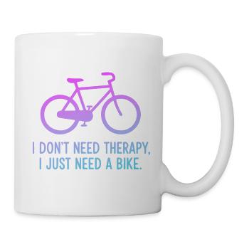 Bike Therapy Gradient Quote - Mug - white - Right