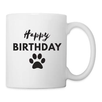 Happy Birthday Dog - Tasse - Weiß - Rechts