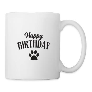 Happy Birthday Dog - Tasse - Weiß - Rechts