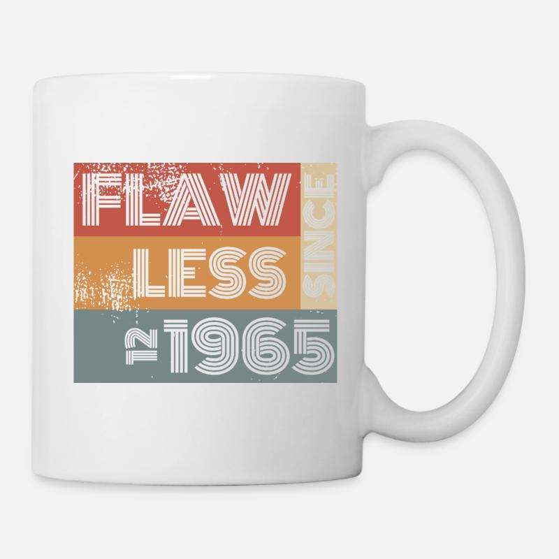 60e anniversaire Sans défaut depuis 12/1965 - Mug blanc - blanc